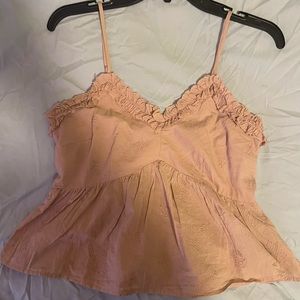 Nude crop top tank, v-cut